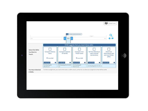 Image of learning progressions on an iPad